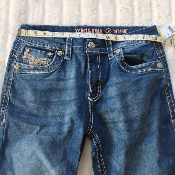 NWT Rebel & Soul sz 9 straight leg jeans - Picture 9 of 11